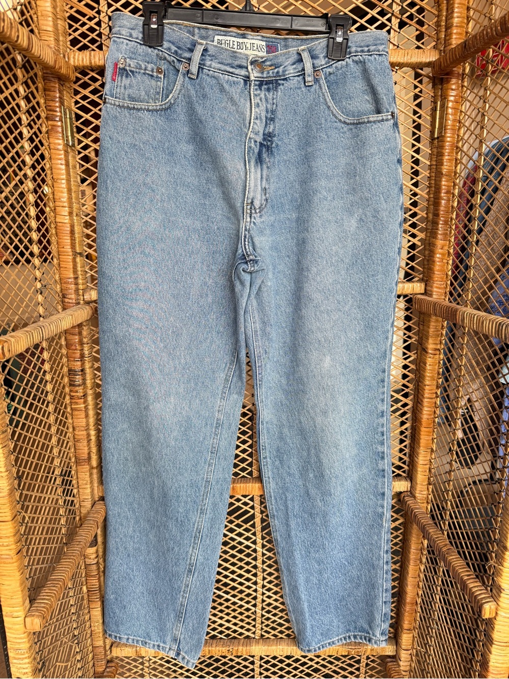 Vintage Bugle Boy Jeans 750 Light Wash Relaxed Straight Leg Denim 90s USA 32